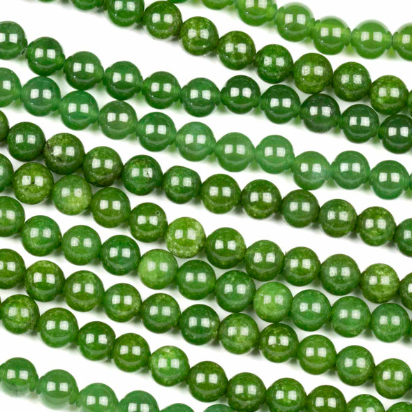 Nephrite Jade 6mm Round Beads - 15 inch strand