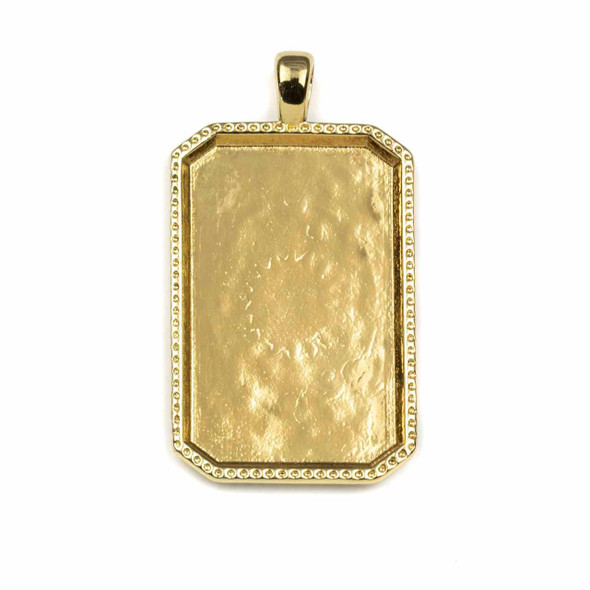 Cherry Tree Beads Gold Plated Brass 27x49mm World Tarot Card Pendant - 1 per bag 