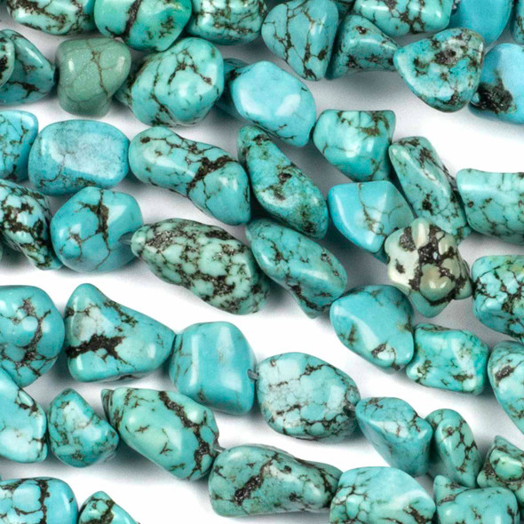 Turquoise Howlite 10-15mm Chip/Nugget Beads - 15 inch strand