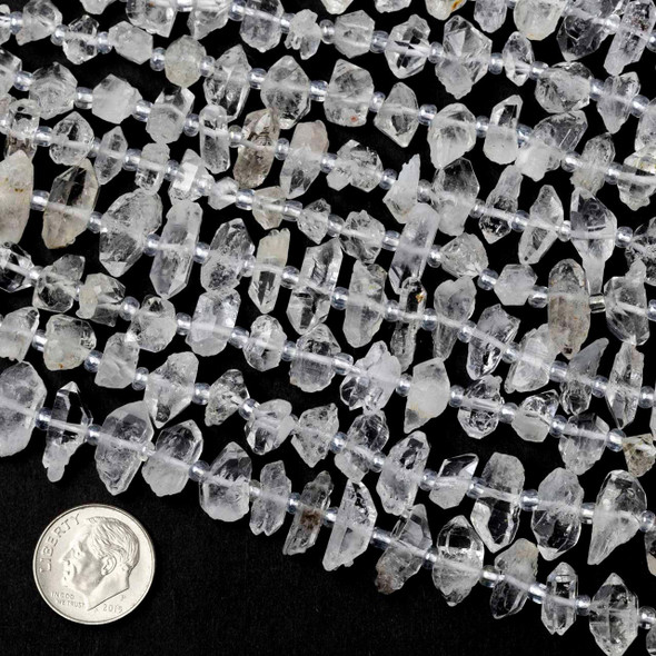 Cherry Tree Beads Herkimer Diamond Approx. 8-16mm Chip Beads - 8 inch strand 