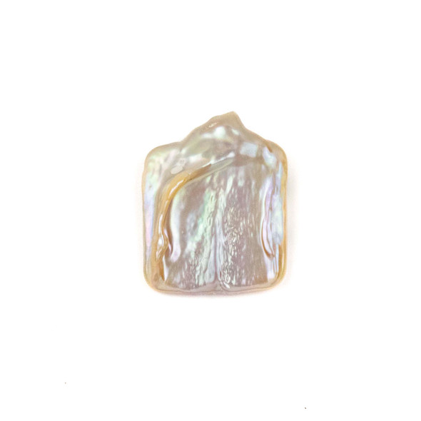 Fresh Water Pearl approx. 20-24mm Pink Square Pendant - 1 per bag