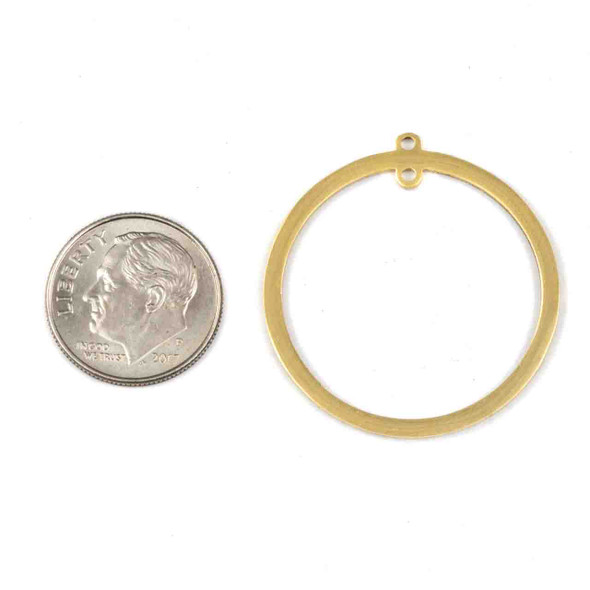 18k Gold Plated Stainless Steel 30x31.5mm Hoop Components with 2 Loops - 2 per bag