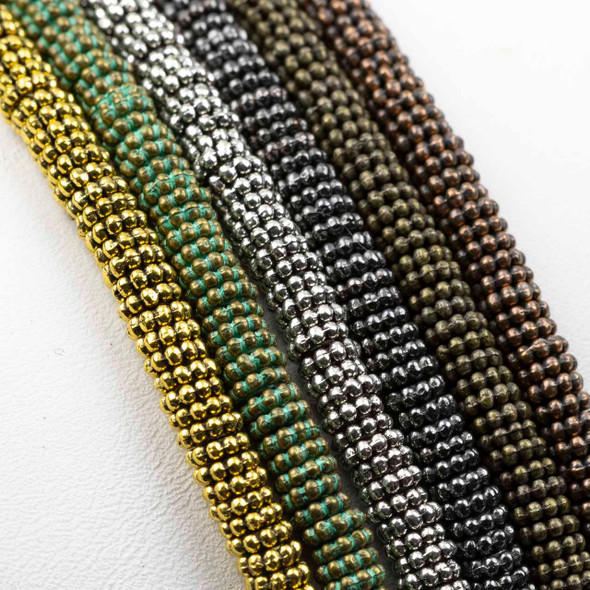 Cherry Tree Beads Pewter (zinc-based alloy) 5mm Daisy Spacer Beads - 8 inch strand 
