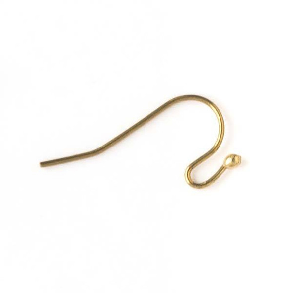 Gold Fish Hook Earwires, Shepherd's Hook Ear Wire Blanks