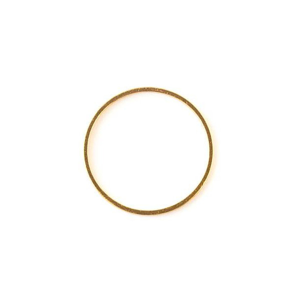 Gold Colored Brass 25mm Hoop Link - 1 per bag - ES7374g