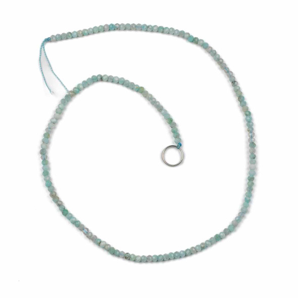 Russian Amazonite 2.5x3mm Faceted Rondelle Beads - 15 inch strand