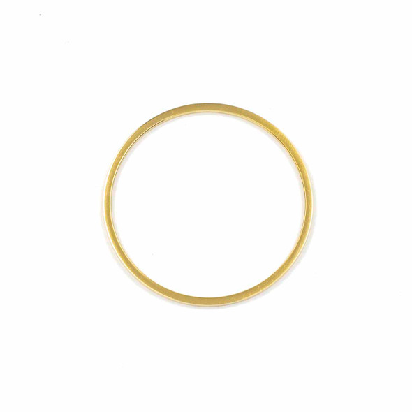 18k Gold Plated Stainless Steel 1.5x40mm Hoop Components - 6 per bag