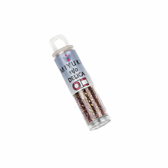 Miyuki 11/0 Gold Luster Amethyst Hex Cut Delica Seed Beads - #DBC0108, 7.2 gram tube