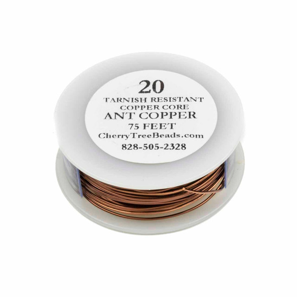 Cherry Tree Beads 20 Gauge Coated Tarnish Resistant Antique Copper Wire on 75-Foot Spool