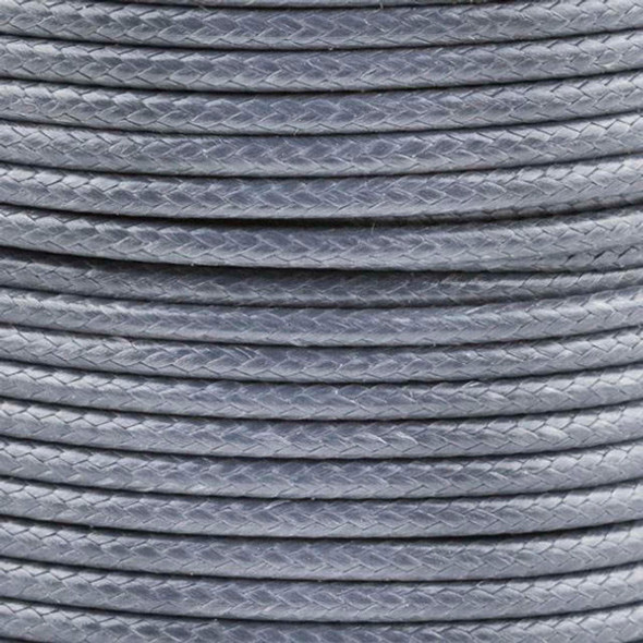 Waxed Polyester Cord - Gray #51, 2mm, 3 yard spool