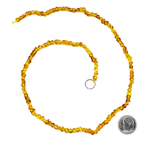 Amber 3-5mm Nugget Beads - 15.5 inch strand