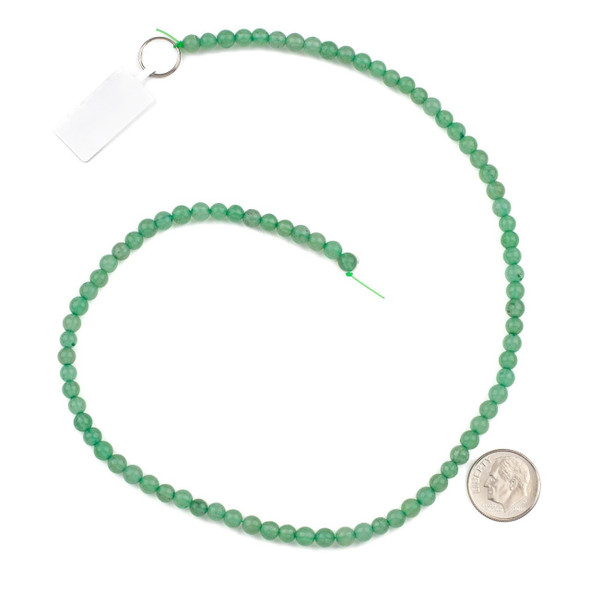 Cherry Tree Beads Green Aventurine 4-4.8mm Round Beads - 15 inch strand 