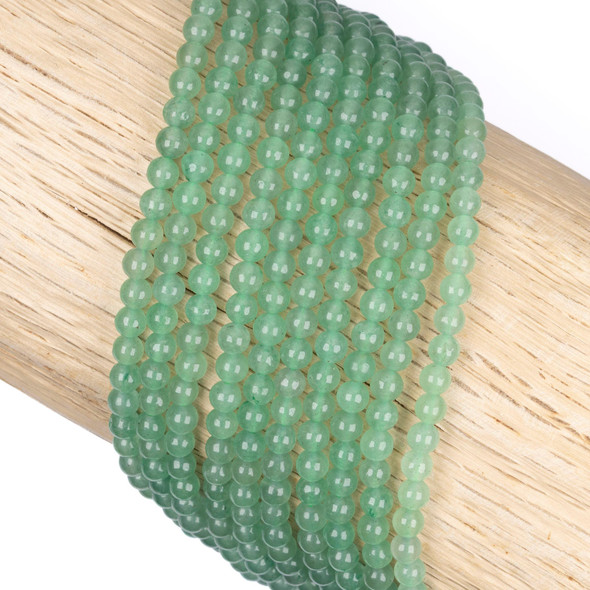 Cherry Tree Beads Green Aventurine 4mm Round Beads - 15 inch strand 