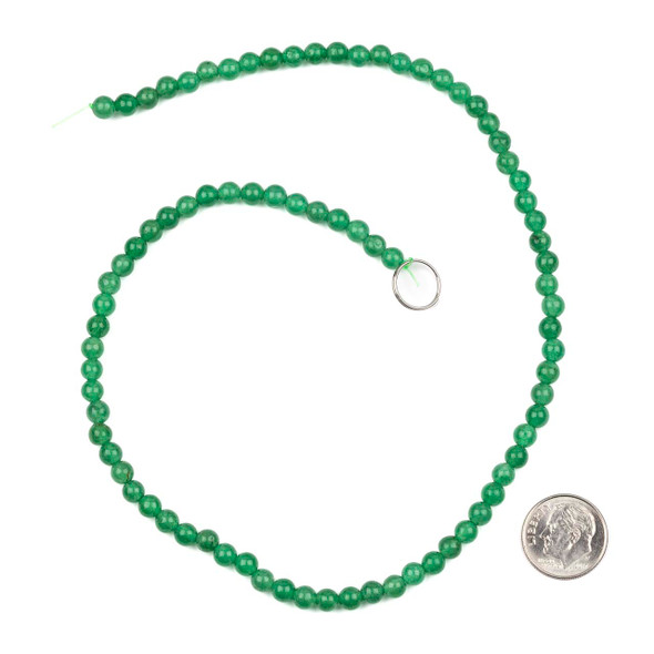 Green Aventurine 4mm Round Beads - 15 inch strand