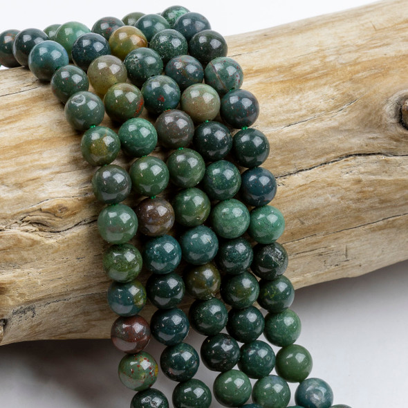 Cherry Tree Beads Bloodstone 6mm Round Beads - 15 inch strand