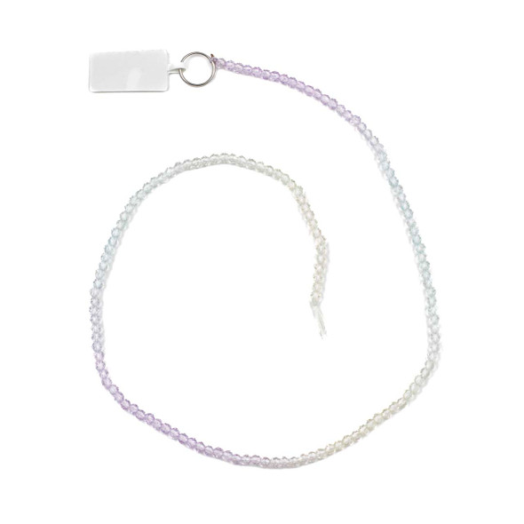 Crystal 2x3mm Ombre Enchanted Pastel Rondelle Beads -14 inch strand, Color #4
