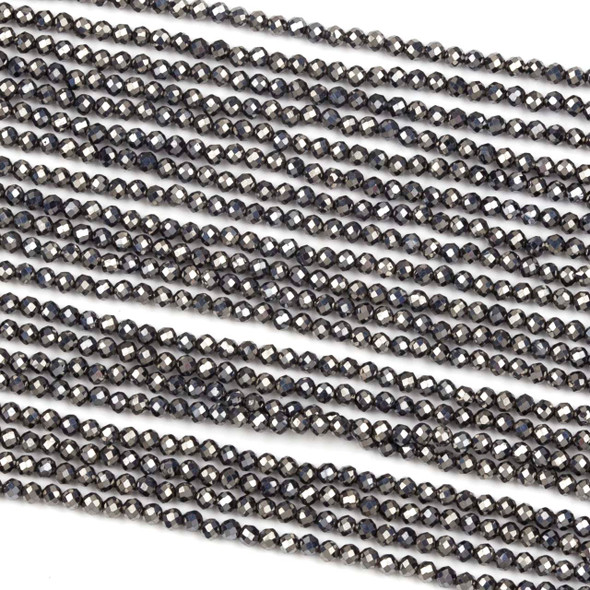 Terahertz 2mm Faceted Round Beads - 15 inch strand