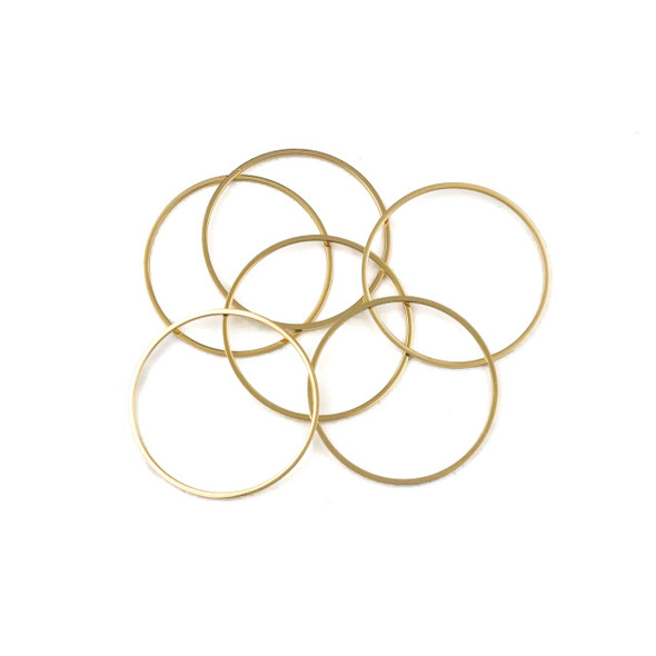 18k Gold Plated Stainless Steel .8x30mm Hoop Components - 6 per bag