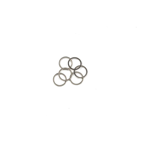 Natural Silver Stainless Steel .8x10mm Hoop Components - 6 per bag