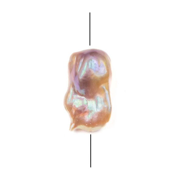 Cherry Tree Beads Freshwater Pearl approx. 15x20mm Two-toned Pink and Purple Baroque Pendant - 1 per bag 