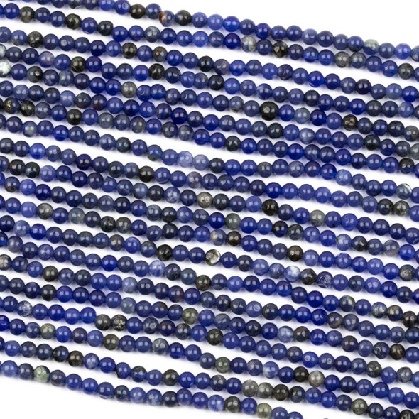 Sodalite 2mm Round Beads - 15.5 inch strand