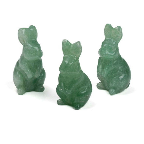 Green Aventurine Rabbit Specimen - approx. 18x38mm, 1 per bag