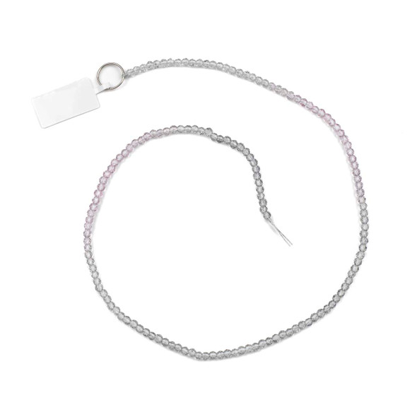 Crystal 2x3mm Ombre Lavender Mist Rondelle Beads -14 inch strand, Color #16