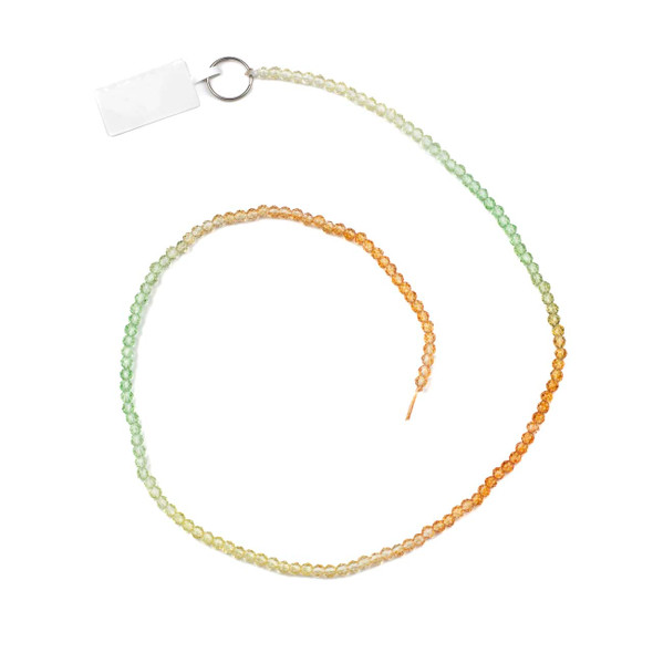 Crystal 2x3mm Ombre Citrus Mix Rondelle Beads -14 inch strand, Color #27