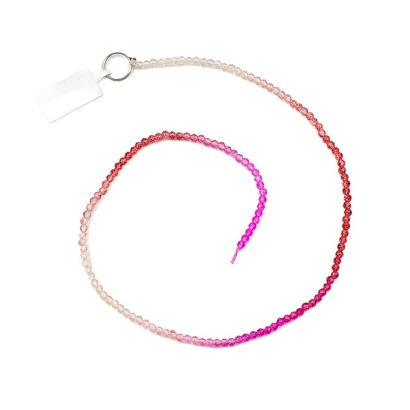 Crystal 2x3mm Ombre Sweetheart Mix Rondelle Beads -14 inch strand, Color #26