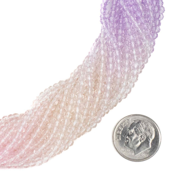 Crystal 2x3mm Ombre Baby Girl Mix Rondelle Beads -14 inch strand, Color #20