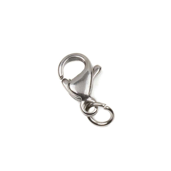 Natural Silver Stainless Steel 6x9mm Lobster Clasp with 4mm Open