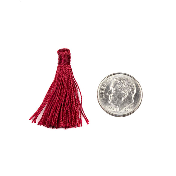 Burgundy 1.25 inch Nylon Tassels - 4 per bag