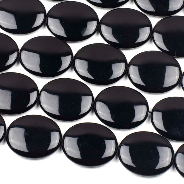 Onyx 25x30mm Oval Beads - 8 inch strand