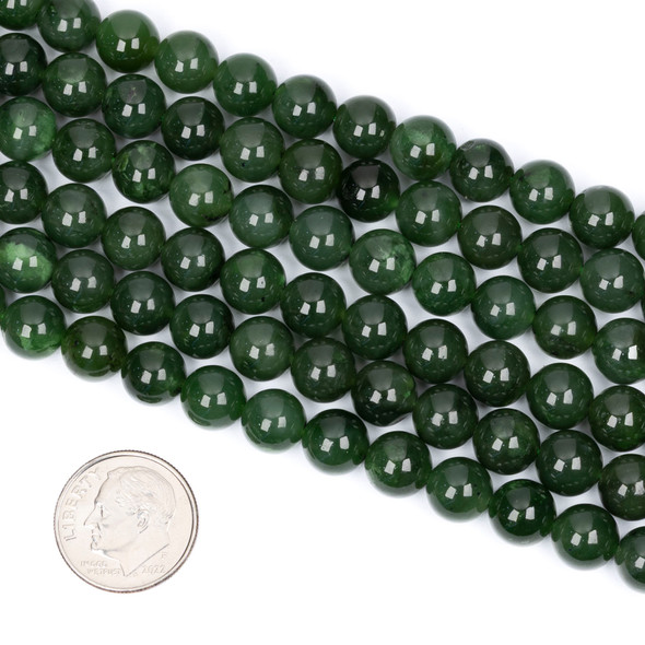 Cherry Tree Beads Nephrite Jade 8mm Round Beads - 15 inch strand