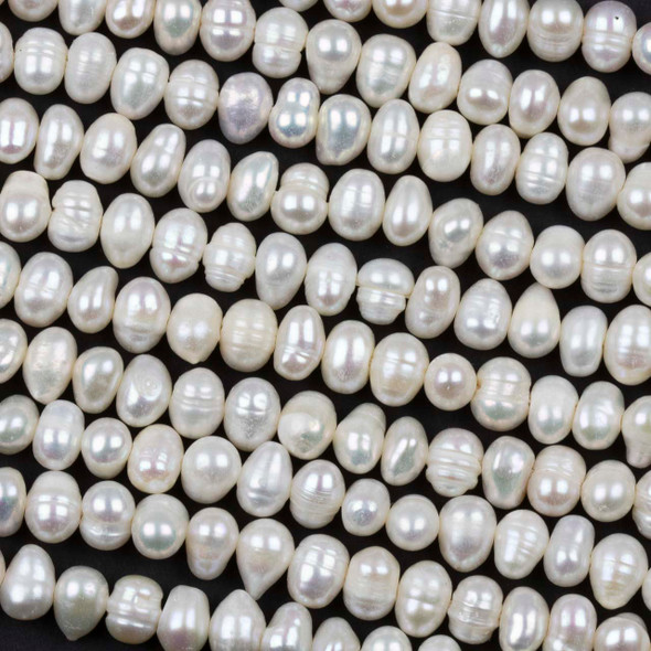Fresh Water Pearl 6-7mm White Potato Beads - 14 inch strand