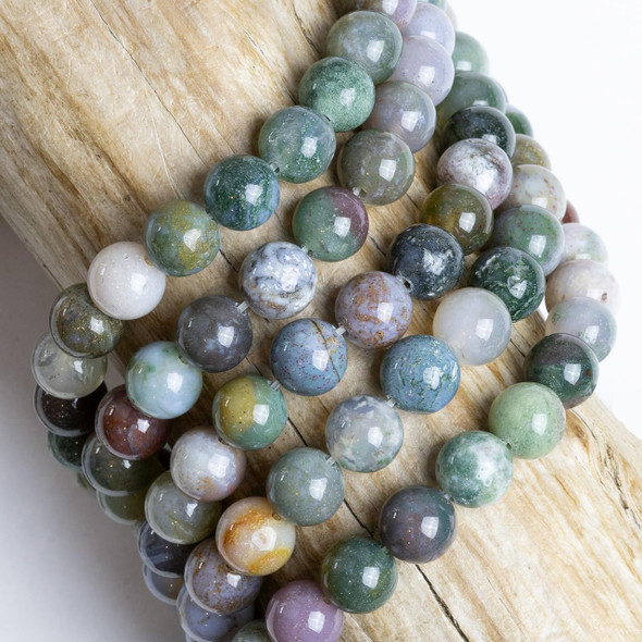 Cherry Tree Beads Indian Agate 8mm Round Beads - 15 inch strand 