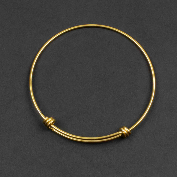 Silver 304 Stainless Steel 1.6x64mm Adjustable Bangle Bracelet - 1