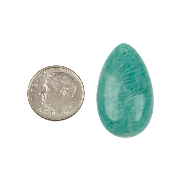 Amazonite 18x30mm Top Front Drilled Teardrop Pendant with a Flat Back - 1 per bag