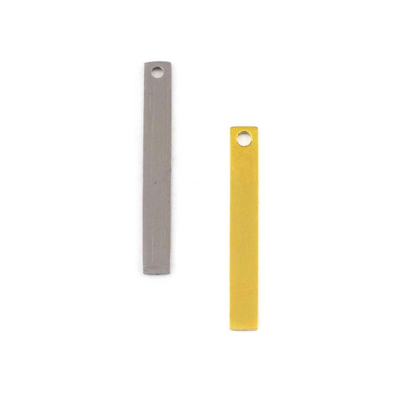 Cherry Tree Beads 304 Stainless Steel 4x30mm Rectangle Drop Components - 2 per bag 