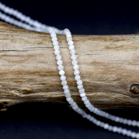 Cherry Tree Beads BOGO Blue Moonstone 3mm Faceted Round Beads - 15 inch strand 