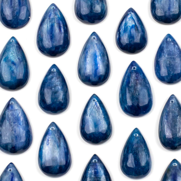 Kyanite 17x26-17x35mm Top Front Drilled Teardrop Pendant with a Flat Back - 1 per bag