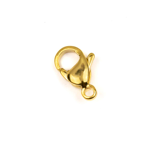 18k Gold Plated 304 Stainless Steel 7x11mm Lobster Clasps -  6 per bag