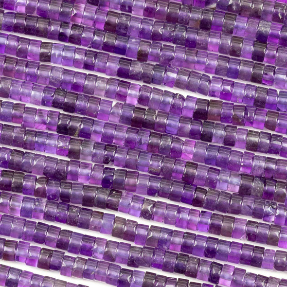 Cherry Tree Beads Amethyst 4mm Heishi Beads - 15.5 inch strand 