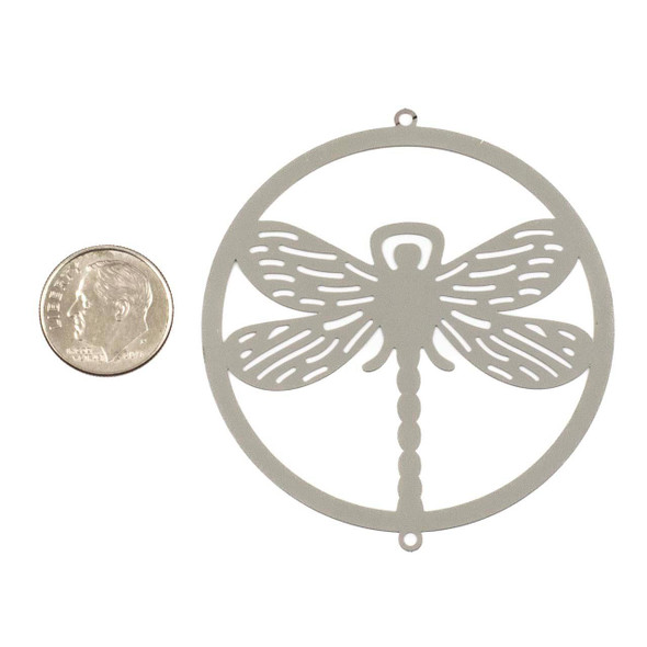 Cherry Tree Beads Silver Stainless Steel 60mm Dragonfly Link Components - 2 per bag