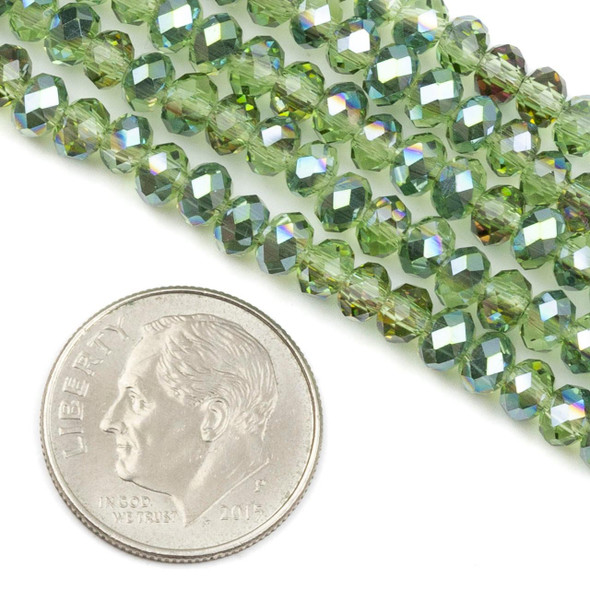 Cherry Tree Beads Crystal 3x4mm Iced Thyme Faceted Rondelle Beads - Approx. 17 inch strand 