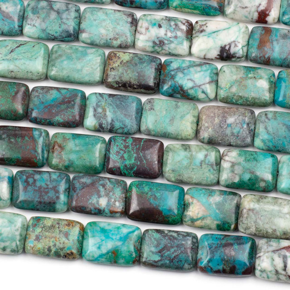 Chrysocolla 13x18mm Rectangle Beads - 16 inch strand