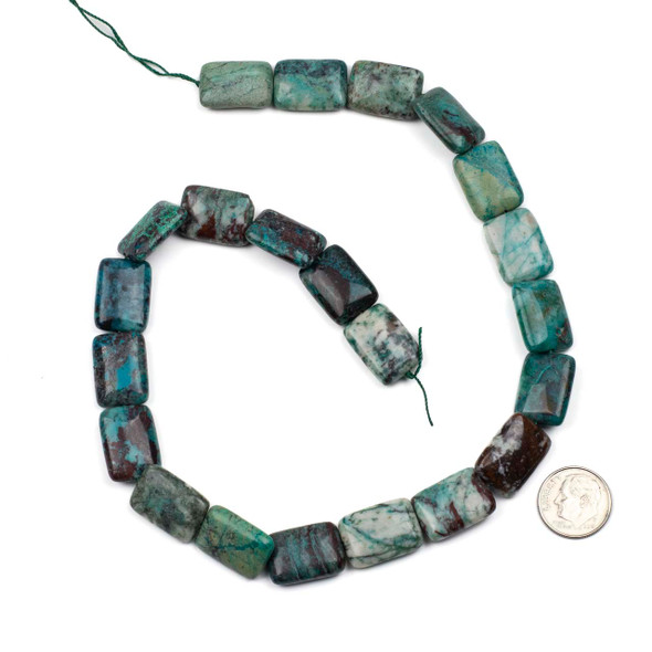 Chrysocolla 13x18mm Rectangle Beads - 16 inch strand