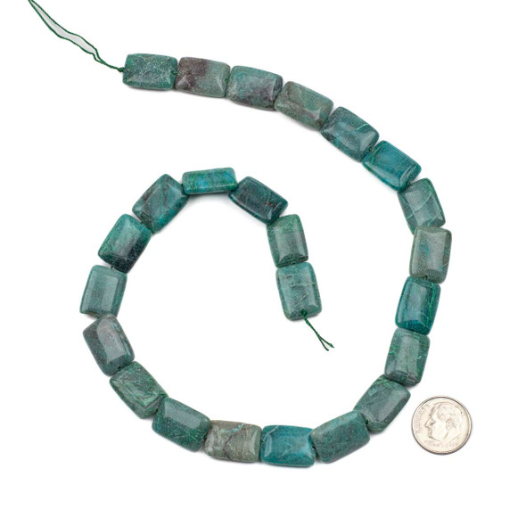 Chrysocolla 12x16mm Rectangle Beads - 16 inch strand