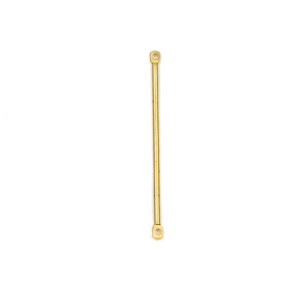 Coated Brass 1x35mm Round Bar Link Components - 6 per bag - CTBXJ-004c