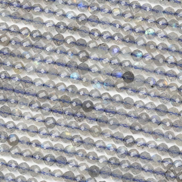 Cherry Tree Beads BOGO Blue Labradorite 3.5mm Faceted Round Beads - 15 inch strand